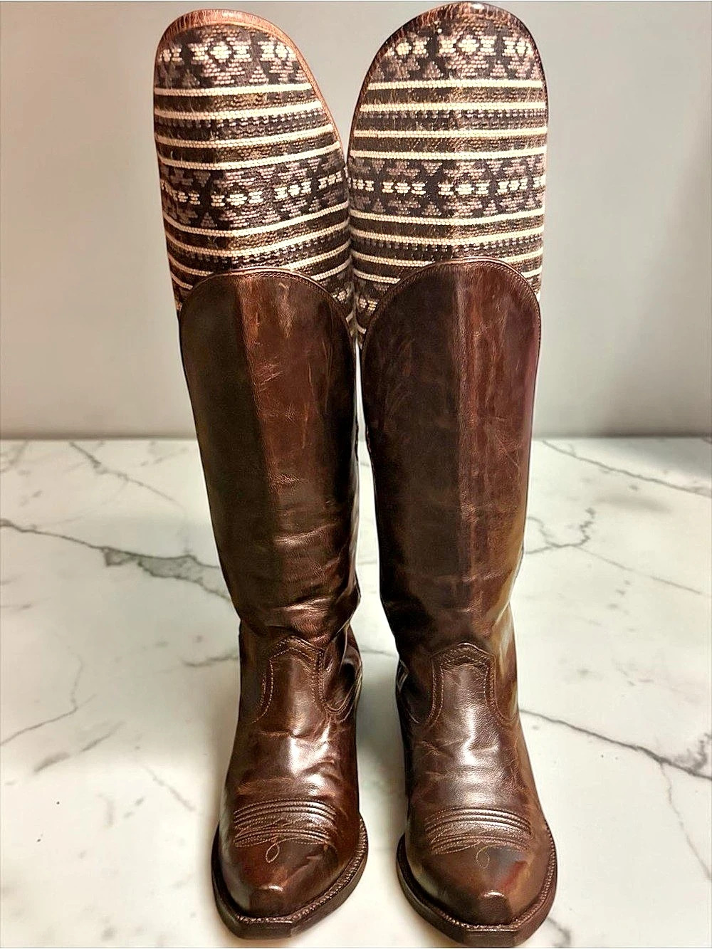 Ariat Heritage Western R Toe Western Leather Boots Brown US 8.5 B